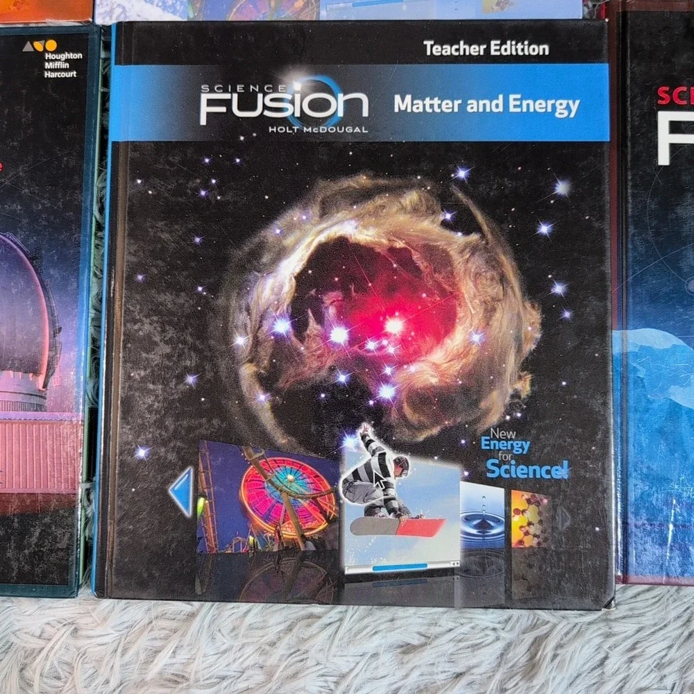 Lot‎ Of 6 Science Fusion Teacher Edition Houghton Mifflin Hardcover Homeschool